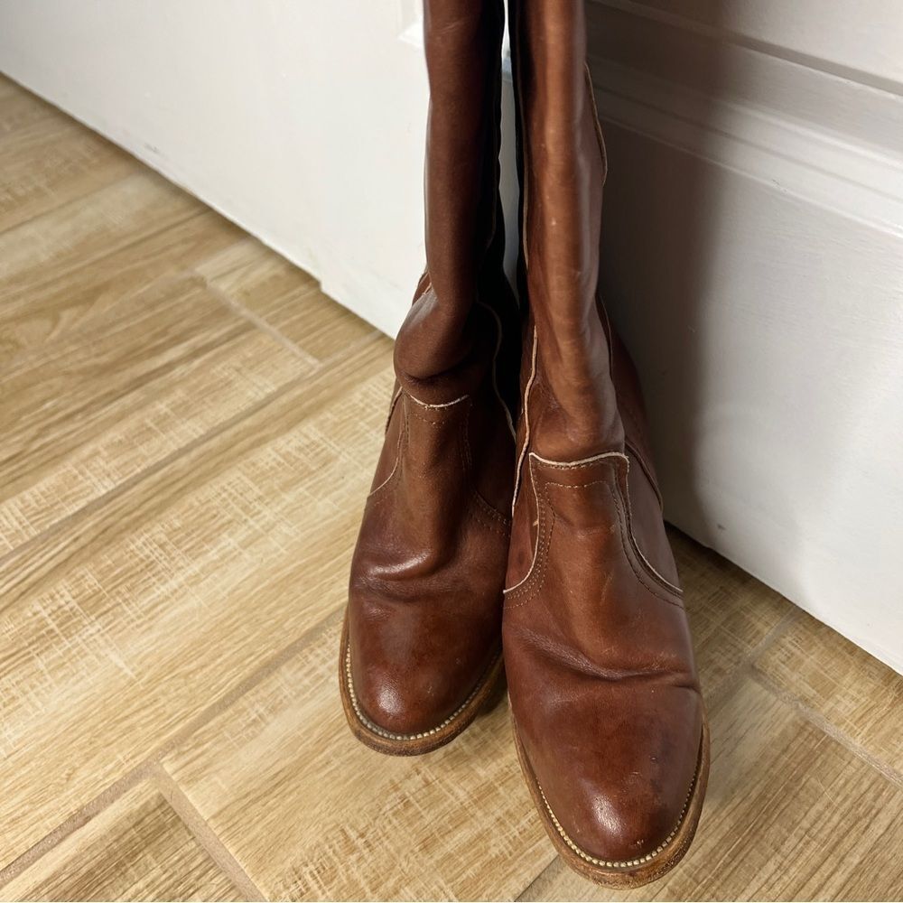 Vintage 1970s  Frye Boots Size 5 Brown Made in the USA  Dex Campus Boots - Picture 3 of 9